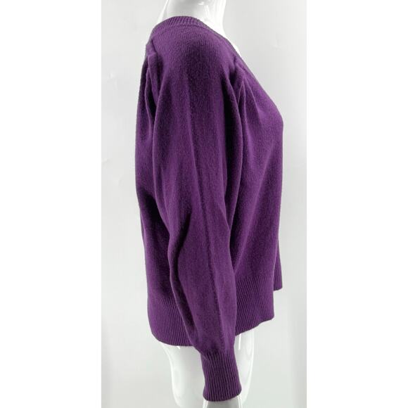 Cabi Womens Luxury V Neck Pullover Slouch Sweater Size Small Purple Style 4098 - Picture 3 of 7